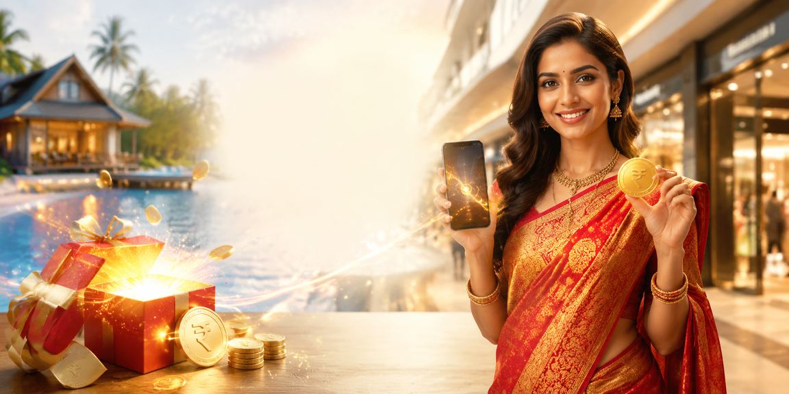 A woman enjoying a card game on mobile in Kerala